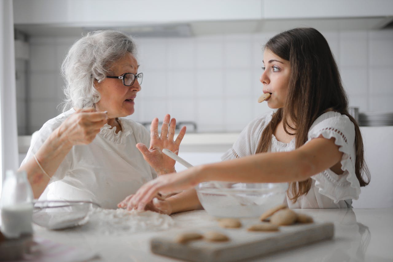 Caregiver sharing a warm moment with a senior
